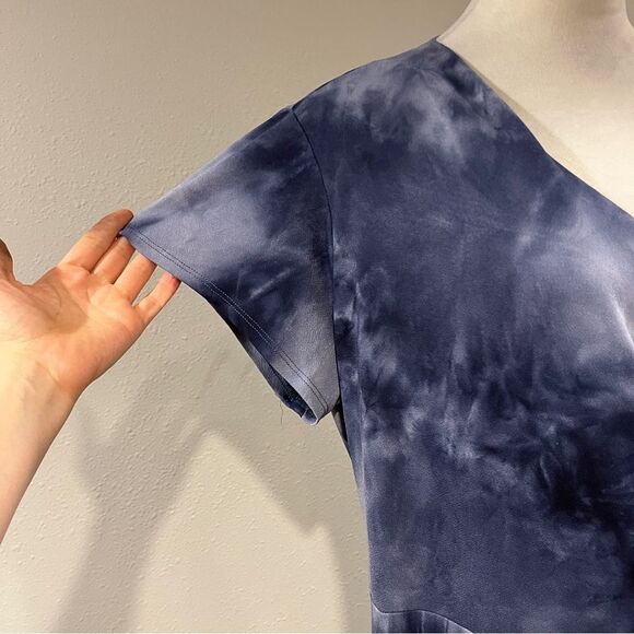 Lane Bryant short sleeve Tie-Dye fake Wrap plus size midi Dress size 18/20 - Picture 4 of 14